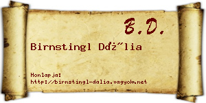 Birnstingl Dália névjegykártya